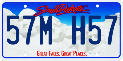 SD license plate 57MH57