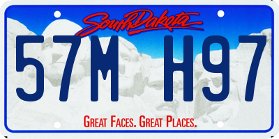 SD license plate 57MH97
