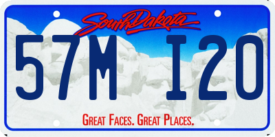 SD license plate 57MI20
