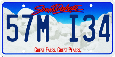 SD license plate 57MI34