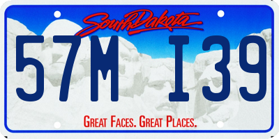 SD license plate 57MI39