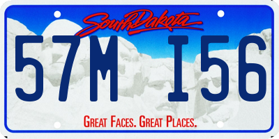 SD license plate 57MI56