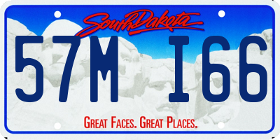 SD license plate 57MI66