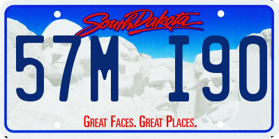 SD license plate 57MI90
