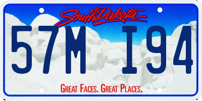 SD license plate 57MI94