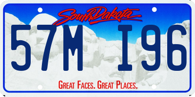 SD license plate 57MI96