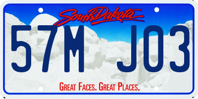 SD license plate 57MJ03