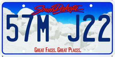 SD license plate 57MJ22
