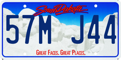 SD license plate 57MJ44