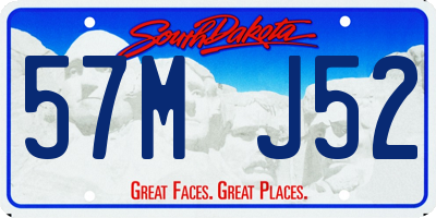 SD license plate 57MJ52