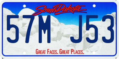SD license plate 57MJ53