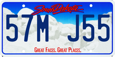 SD license plate 57MJ55