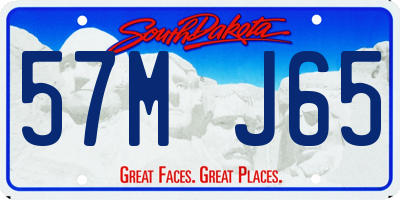 SD license plate 57MJ65