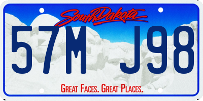 SD license plate 57MJ98