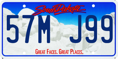 SD license plate 57MJ99