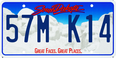 SD license plate 57MK14