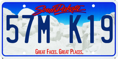 SD license plate 57MK19