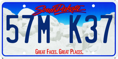 SD license plate 57MK37