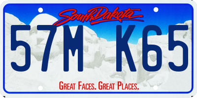 SD license plate 57MK65
