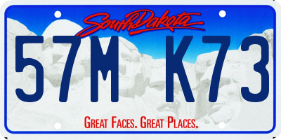 SD license plate 57MK73