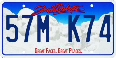 SD license plate 57MK74