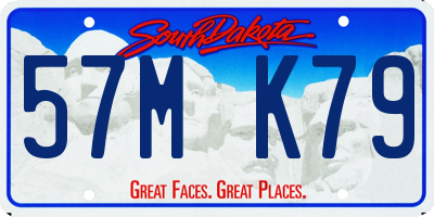 SD license plate 57MK79