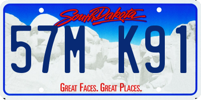 SD license plate 57MK91