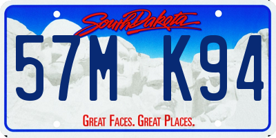 SD license plate 57MK94
