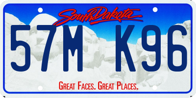 SD license plate 57MK96