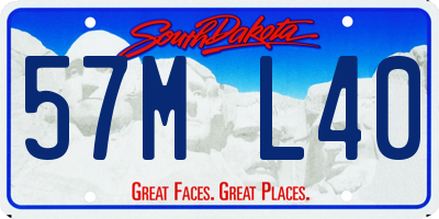 SD license plate 57ML40