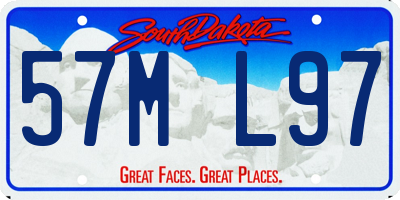 SD license plate 57ML97