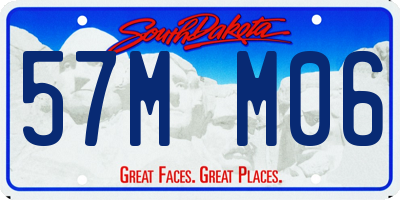 SD license plate 57MM06