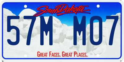 SD license plate 57MM07