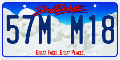 SD license plate 57MM18