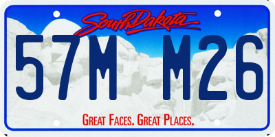 SD license plate 57MM26