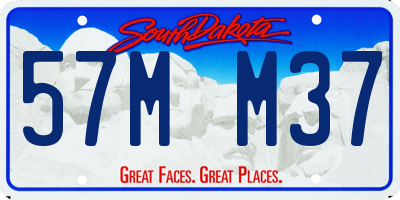 SD license plate 57MM37