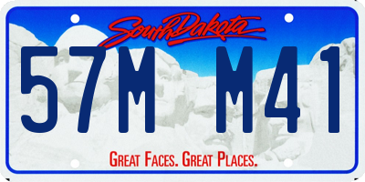 SD license plate 57MM41