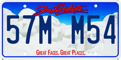 SD license plate 57MM54