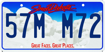 SD license plate 57MM72