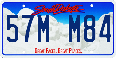 SD license plate 57MM84