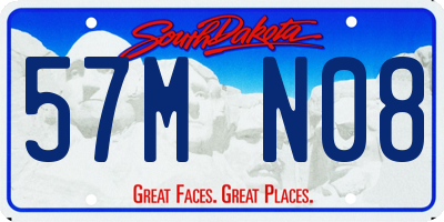 SD license plate 57MN08