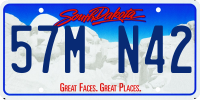 SD license plate 57MN42