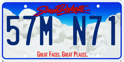 SD license plate 57MN71