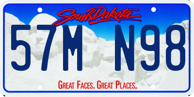 SD license plate 57MN98
