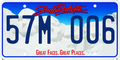 SD license plate 57MO06