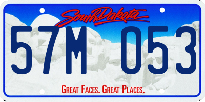 SD license plate 57MO53