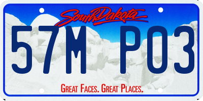 SD license plate 57MP03