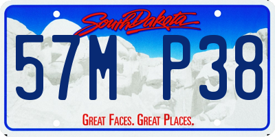 SD license plate 57MP38