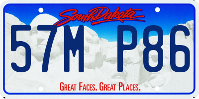 SD license plate 57MP86