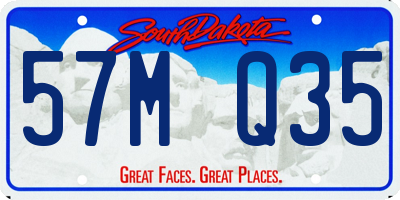 SD license plate 57MQ35